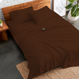 Chocolate Sheet Set Bliss Solid Sateen