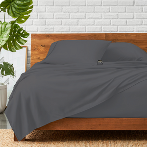 Dark Grey Sheet Set Bliss Solid Sateen