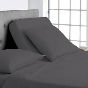 Dark Grey Top Split Sheet Set 34 Inches Solid Bliss