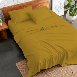 Gold Sheet Set Comfy Solid Sateen