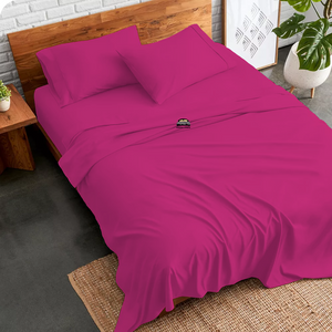 Hot Pink Sheet Set Comfy Solid Sateen