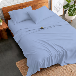 Light Blue Sheet Set Bliss Solid Sateen