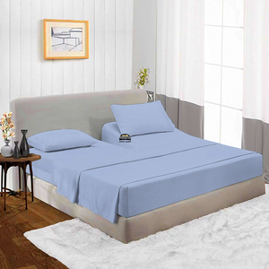 Light Blue Top Split Sheet Set 34 Inches Solid Bliss