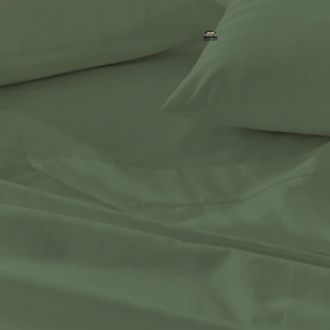 Moss Stripe Sheet Set Comfy Sateen