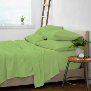 Sage Sheet Set with Extra Pillowcase Solid Bliss Sateen