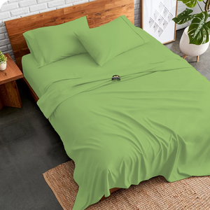 Sage Green Sheet Set Bliss Solid Sateen