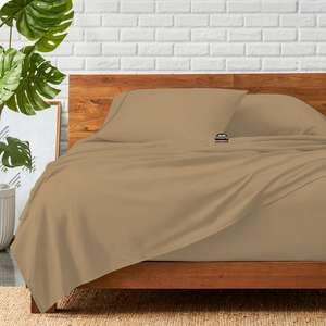 Taupe Sheet Set Bliss Solid Sateen