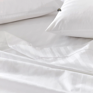 White Stripe Sheet Set Comfy Sateen