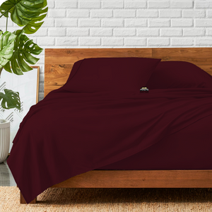 Wine Sheet Set Comfy Solid Sateen